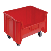 Bac g&eacute;ant mobile empilable, 12-7/16" ha x 19-7/8" la x 15-1/4" p, Capacit&eacute; de 250 lb, Rouge The Estey Group