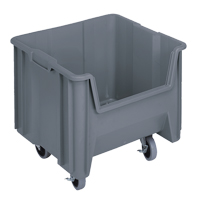 Bac g&eacute;ant mobile empilable, 12-1/2" ha x 16-1/2" la x 17-1/2" p, Capacit&eacute; de 250 lb, Gris The Estey Group