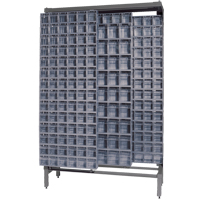 Syst&egrave;me de stockage &agrave; glissi&egrave;re &agrave; bacs basculants autonome, 48" la x 18" p x 77" h, 303 tiroirs The Estey Group