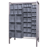 Syst&egrave;me de stockage &agrave; glissi&egrave;re &agrave; bacs basculants autonome, 51-1/4" la x 26" p x 77" h, 101 tiroirs The Estey Group