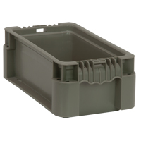 Collapsible Stacking Container, 7" W x 12" D x 5" H, Grey The Estey Group