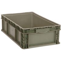 Stacking Container, 15" W x 15" D x 9.5" H, Grey The Estey Group
