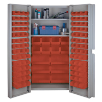 Deep Door Combination Cabinets, 38" W x 24" D x 72" H, Grey The Estey Group