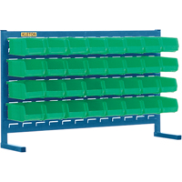 Louvered Rack with Bins, 32 Bins, 36" W x 8-1/4" D x 22" H The Estey Group