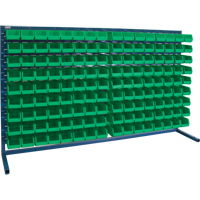 Louvered Rack with Bins, 144 Bins, 72" W x 15" D x 40" H The Estey Group