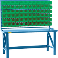 Louvered Rack with Bins, 36 Bins, 72" W x 15" D x 40" H The Estey Group