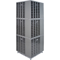 Heavy-Duty Industrial Carousel Drawer Cabinet, Steel, 480 Drawers, 27" W x 27" D x 80" H, Grey The Estey Group