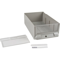Replacement Drawer for KPC-200 Parts Cabinets, Plastic, 5-3/8" W x 9-13/16" D x 3-3/10" H, Grey The Estey Group