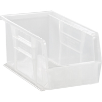Bac transparent ultra empilable & suspendable, 4-1/8" la, 4" h x 10-7/8" p, Transparent The Estey Group