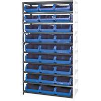 Shelving Unit with Stacking Bins, Steel, Magnum Bin, 650 lbs. Capacity, 42" W x 76" H The Estey Group
