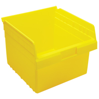 Store-Max Shelf Bins, 11-1/8" W x 8" H x 11-5/8" D, Yellow, 44 lbs. Capacity The Estey Group