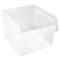 Store-Max Shelf Bins, 11-1/8" W x 8" H x 11-5/8" D, Clear, 44 lbs. Capacity The Estey Group