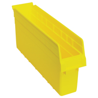 Store-Max Shelf Bins, 4-3/8" W x 8" H x 17-7/8" D, Yellow, 56 lbs. Capacity The Estey Group