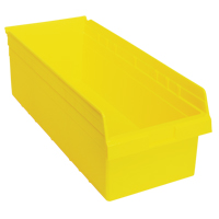 Store-Max Shelf Bins, 11-1/8" W x 8" H x 23-5/8" D, Yellow, 68 lbs. Capacity The Estey Group