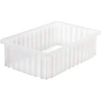 Contenant Divider Box, Plastique, 16,5" la x 10,875" p x 5" h, Gris The Estey Group