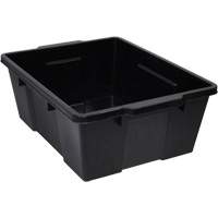 Plastic Latch Container, 15.875" W x 21" D x 7.75" H, Black The Estey Group