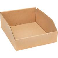 Deep Corrugated Parts Bins, 11-3/4" W x 11-1/4" D x 4-1/2" H, Beige The Estey Group