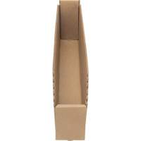 Deep Corrugated Parts Bins, 2-7/8" W x 17-1/4" D x 4-1/2" H, Beige The Estey Group