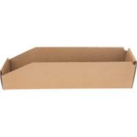 Deep Corrugated Parts Bins, 3-3/4" W x 17-1/4" D x 4-1/2" H, Beige The Estey Group