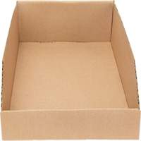 Deep Corrugated Parts Bins, 9-3/4" W x 17-1/4" D x 4-1/2" H, Beige The Estey Group