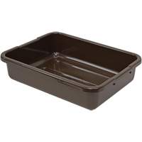 All-Purpose Ribbed-Bottom Storage Tub, 5" H x 15" D x 21" L, Plastic, Brown The Estey Group