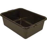 All-Purpose Flat-Bottom Storage Tub, 7" H x 15" D x 21" L, Plastic, Brown The Estey Group