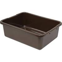 All-Purpose Ribbed-Bottom Storage Tub, 7" H x 15" D x 21" L, Plastic, Brown The Estey Group
