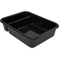 All-Purpose Compartmentalized Storage Tub, 7" H x 15" D x 20" L, Plastic, Black The Estey Group