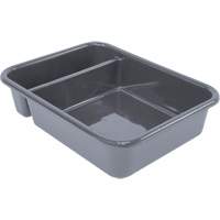 All-Purpose Compartmentalized Storage Tub, 5" H x 15" D x 20" L, Plastic, Grey The Estey Group