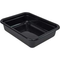 All-Purpose Flat-Bottom Storage Tub, 5" H x 17" D x 22" L, Plastic, Black The Estey Group