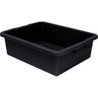 All-Purpose Ribbed-Bottom Storage Tub, 7" H x 17" D x 22" L, Plastic, Black The Estey Group