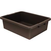 All-Purpose Ribbed-Bottom Storage Tub, 7" H x 17" D x 22" L, Plastic, Brown The Estey Group
