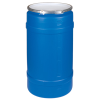 Polyethylene Drums, 30 US gal. (25 imp. Gal.), Open Top, Blue The Estey Group