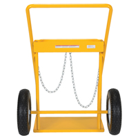 Gas Cylinder Cart, Rubber Wheels, 22" W x 14-1/8" L Base, 250 lbs. The Estey Group
