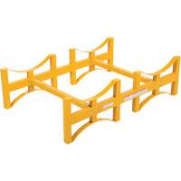 Porte-barils empilable en acier, 2 barils, Capacit&eacute; de 1600 lb, 45-1/2" la x 29-7/8" p x 12-3/4" h The Estey Group