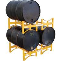 Porte-barils empilable en acier, 2 barils, Capacit&eacute; de 1600 lb, 45-1/2" la x 29-7/8" p x 12-3/4" h The Estey Group