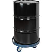 Chariot pour baril, Acier, Capacit&eacute;e 1400 lb, Diam&egrave;tre 24", Roue en &eacute;lastique bleu The Estey Group