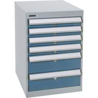 Six-Drawer Pedestal Workbench, 18" W x 21" D x 28" H The Estey Group