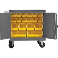 Mobile Workbench Cabinet with Bins, Steel Surface The Estey Group