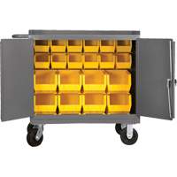 Mobile Workbench Cabinet with Bins, Steel Surface The Estey Group