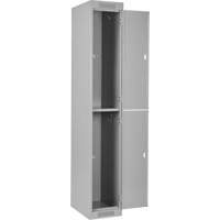 Clean Line Lockers, 2 -tier, Bank of 4, 48" x 18" x 72", Steel, Grey, Rivet (Assembled) The Estey Group