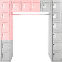Assembled Archettes Clean Line Economy Lockers, 16 -tier, Bank of 3, 18" x 72" x 12", Steel The Estey Group