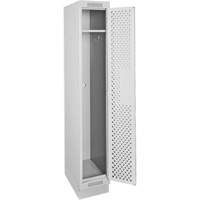 Casiers Clean Line, 12" x 18" x 76", Acier, Gris, Rivet (assembl&eacute;), Perfor&eacute; The Estey Group