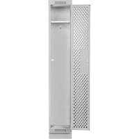 Casiers Clean Line, 12" x 18" x 76", Acier, Gris, Rivet (assembl&eacute;), Perfor&eacute; The Estey Group