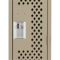 Clean Line Lockers, 12" x 12" x 72", Steel, Beige, Rivet (Assembled), Perforated The Estey Group
