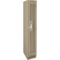 Casiers Clean Line, 12" x 15" x 76", Acier, Beige, Rivet (assembl&eacute;), Perfor&eacute; The Estey Group