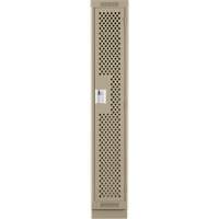 Casiers Clean Line, 12" x 15" x 76", Acier, Beige, Rivet (assembl&eacute;), Perfor&eacute; The Estey Group