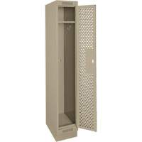 Casiers Clean Line, 12" x 15" x 76", Acier, Beige, Rivet (assembl&eacute;), Perfor&eacute; The Estey Group