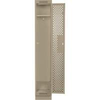 Casiers Clean Line, 12" x 15" x 76", Acier, Beige, Rivet (assembl&eacute;), Perfor&eacute; The Estey Group