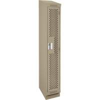 Casiers Clean Line, 12" x 15" x 82", Acier, Beige, Rivet (assembl&eacute;), Perfor&eacute; The Estey Group